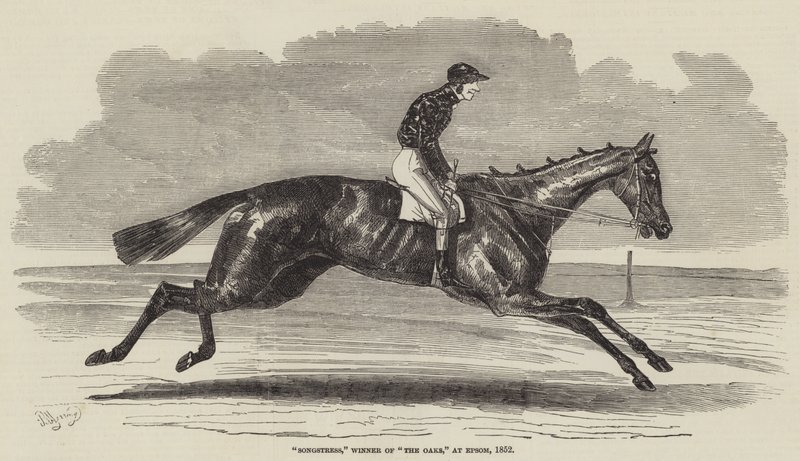 Songstress, vinnare av The Oaks, i Epsom, 1852 av Benjamin Herring