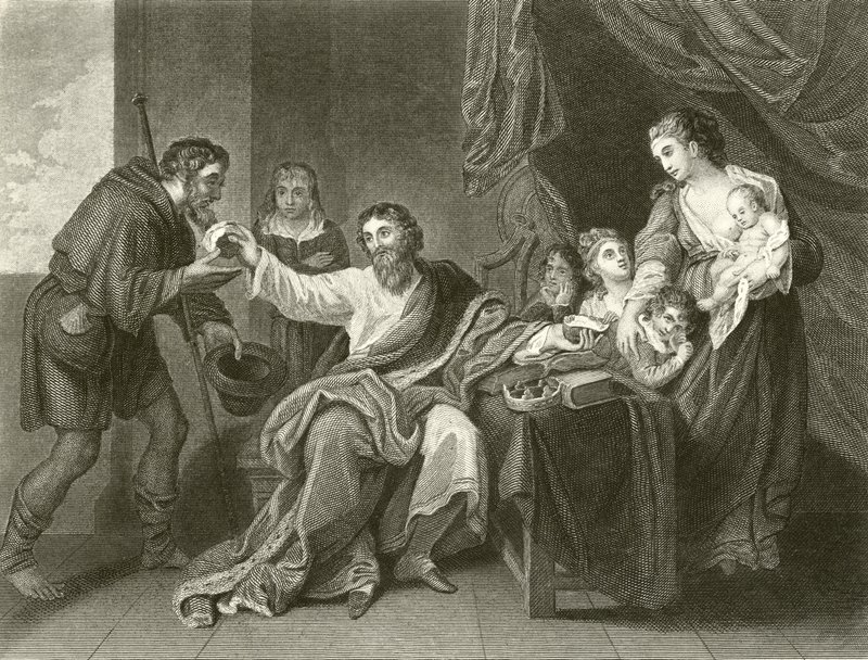 Alfred delar upp brödet av Benjamin West