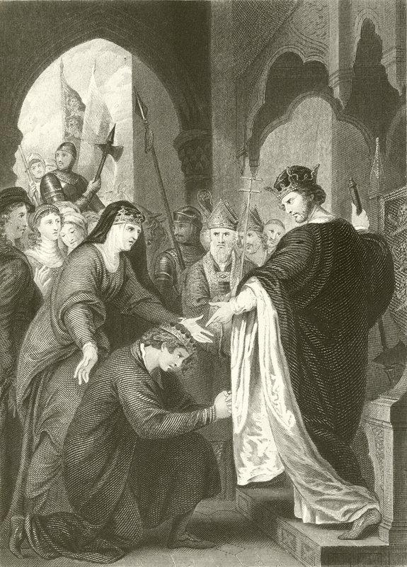 Prins Johns underkastelse till Richard I av Benjamin West