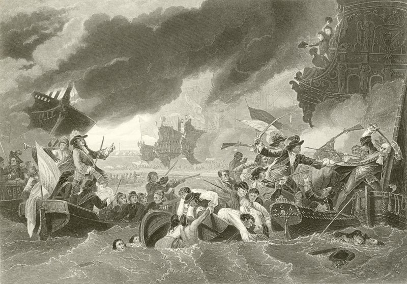 Slaget vid La Hogue av Benjamin West