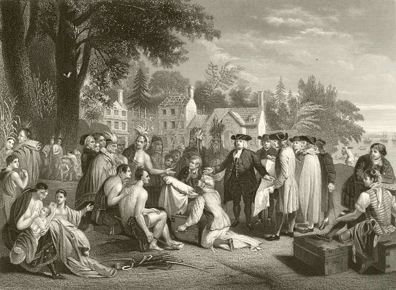 William Penns fördrag med indianerna av Benjamin West