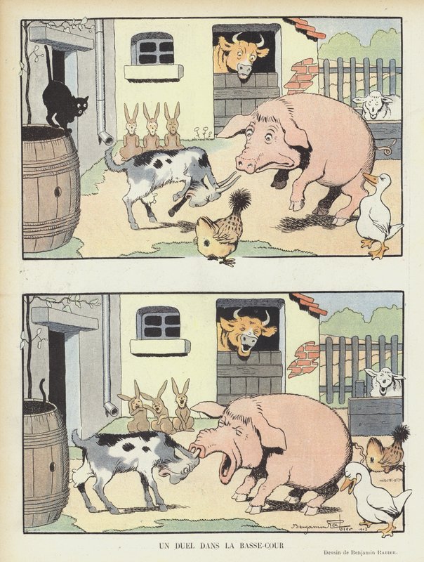 Illustration för Le Rire av Benjamin Rabier