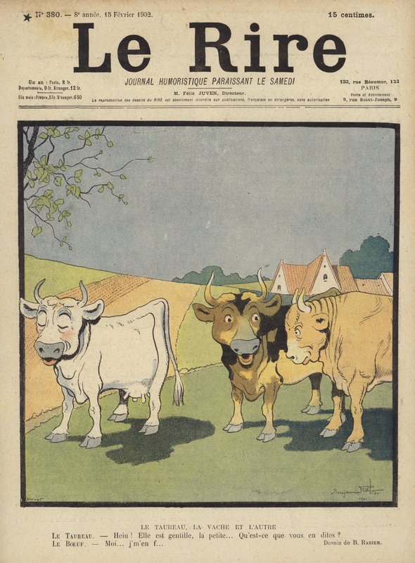 Illustration för Le Rire av Benjamin Rabier