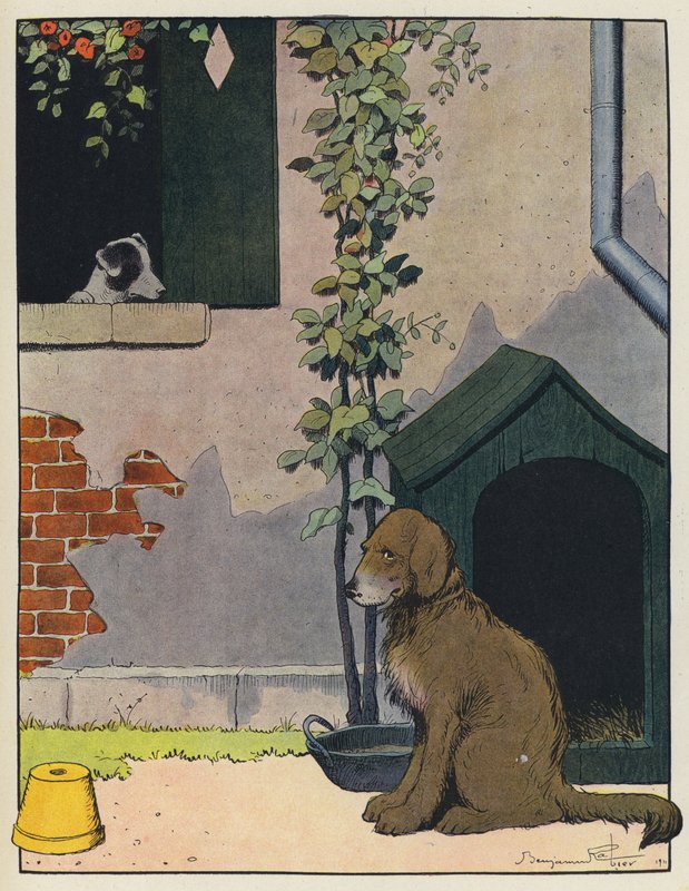 Två hundar av Benjamin Rabier