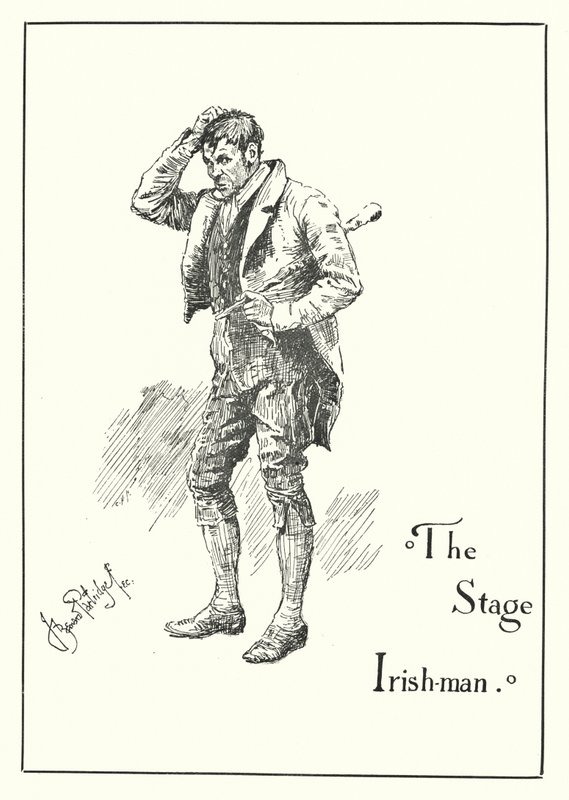The Stage Irish-man (gravyr) av Bernard (after) Partridge
