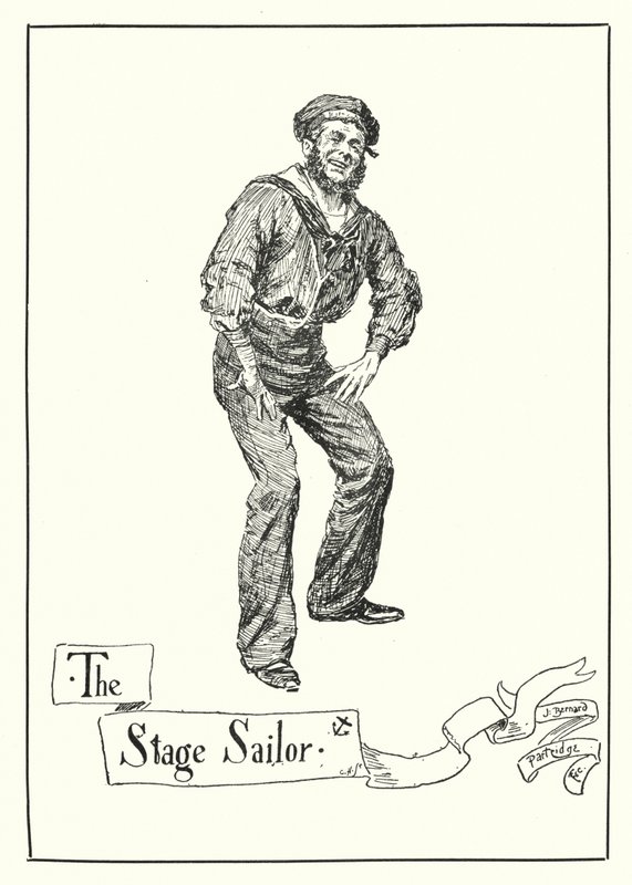 The Stage Sailor (gravyr) av Bernard (after) Partridge