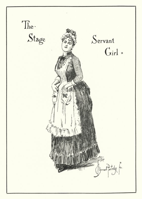 The Stage Servant Girl (gravyr) av Bernard (after) Partridge