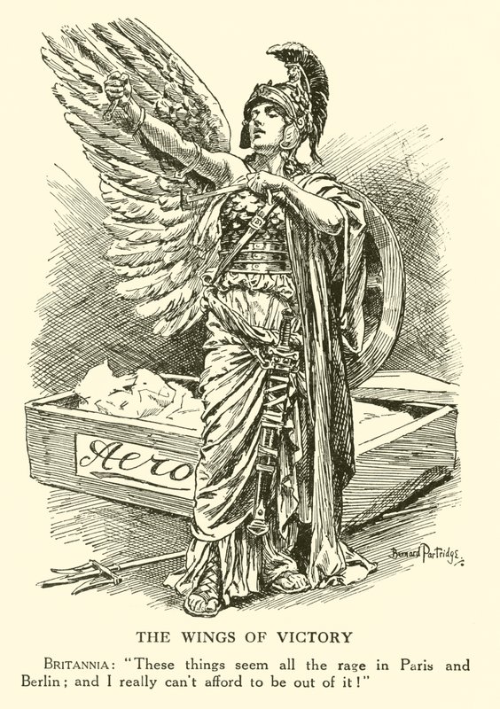 The Wings of Victory (gravyr) av Bernard (after) Partridge