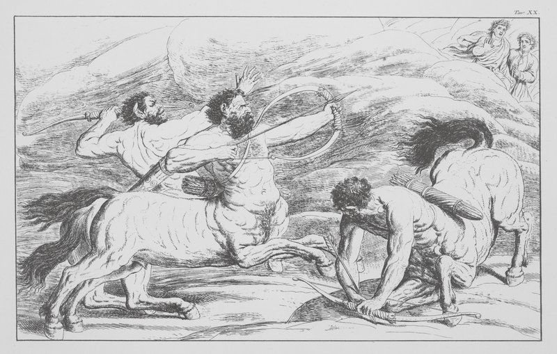 Dantes gudomliga komedi, Inferno (Helvetet), plansch XX (litografi) av Bernhard Schuler