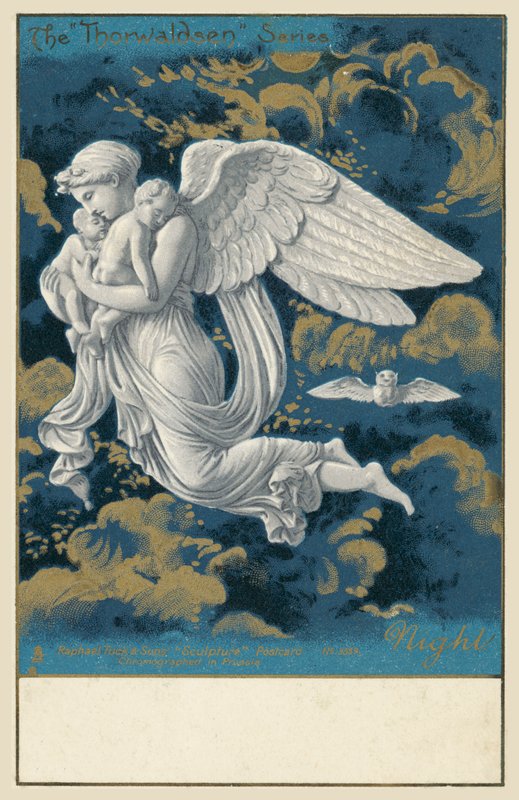 Natt (färg litho) av Bertel (after) Thorvaldsen