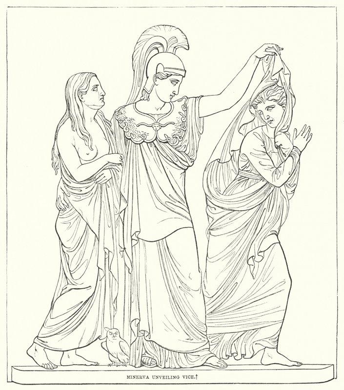 Minerva avtäcker Vice av Bertel after Thorvaldsen