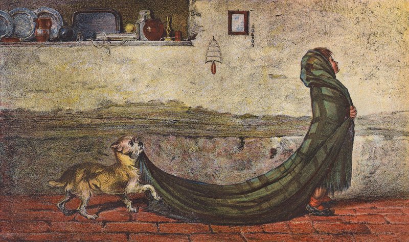 Tågbäraren (färglitografi) av Briton (after) Riviere