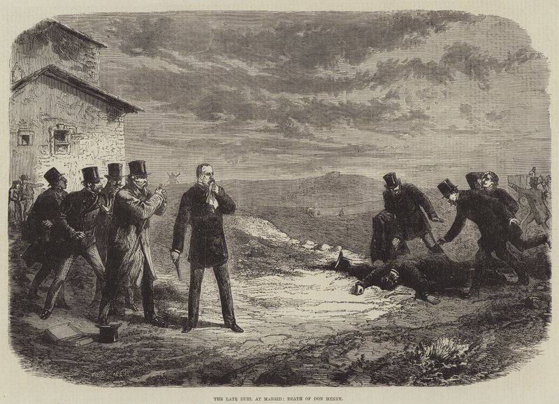 The late Duel at Madrid, Death of Don Henry  av Burn Smeeton