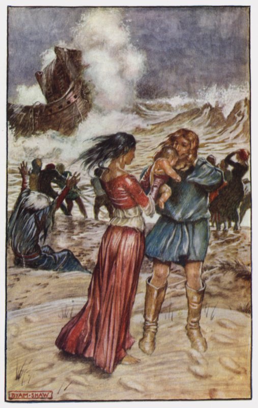 Illustration för klostret och härden av Charles Reade (litho i färg) av Byam (after) Shaw
