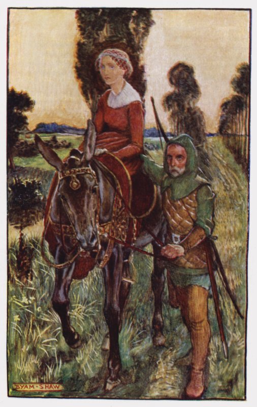 Illustration för klostret och härden av Charles Reade (litho i färg) av Byam (after) Shaw