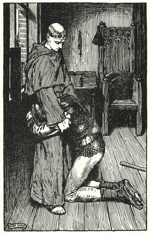 Illustration för klostret och härden av Charles Reade (litho) av Byam (after) Shaw