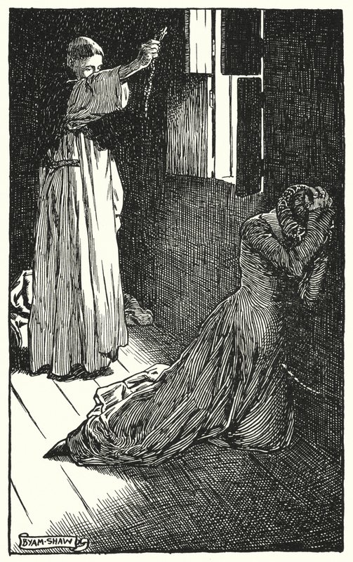 Illustration för klostret och härden av Charles Reade (litho) av Byam (after) Shaw