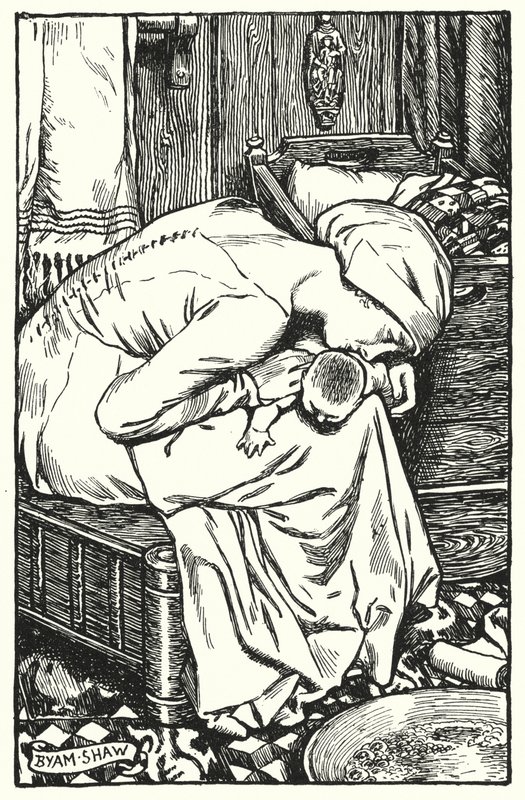 Illustration för The Cloister and The Hearth av Charles Reade (litho) av Byam (after) Shaw