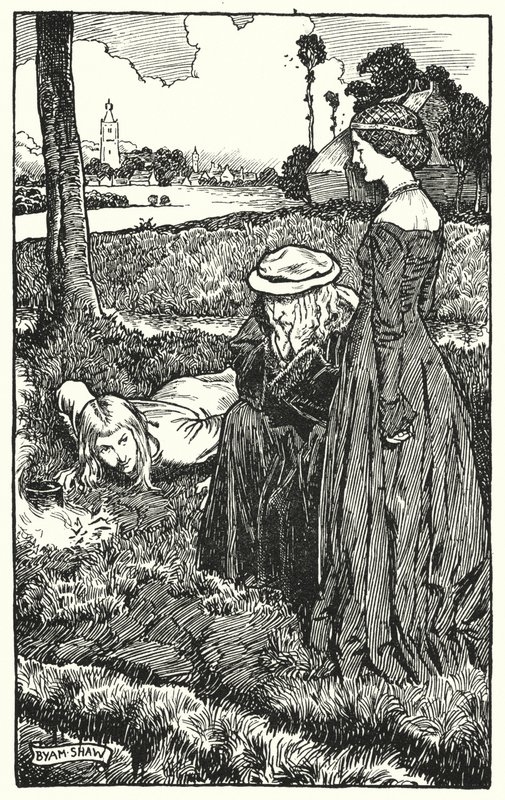 Illustration för The Cloister and The Hearth av Charles Reade (litho) av Byam (after) Shaw