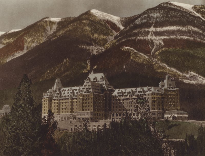 Banff Springs Hotel (färgfoto) av Byron Hill Harmon