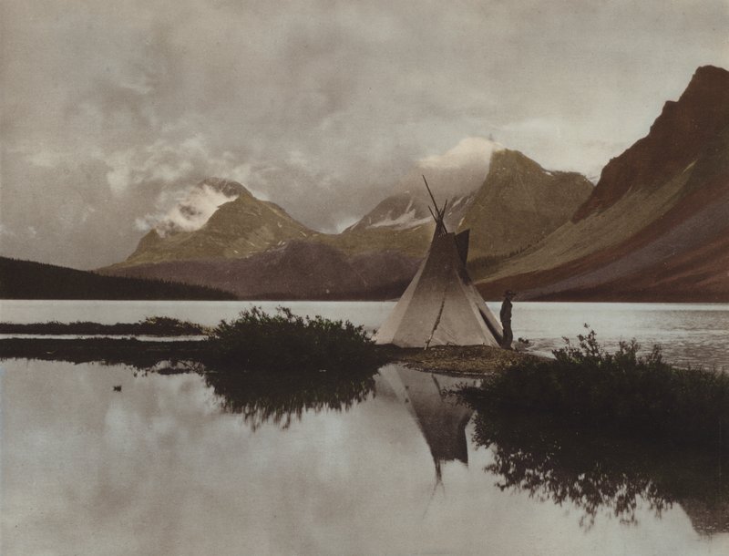 Bow Lake (färgfoto) av Byron Hill Harmon