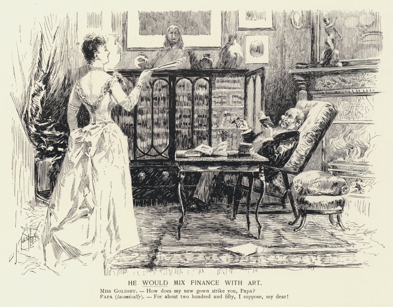 Han skulle blanda ekonomi med konst (litho) av C.J. Taylor