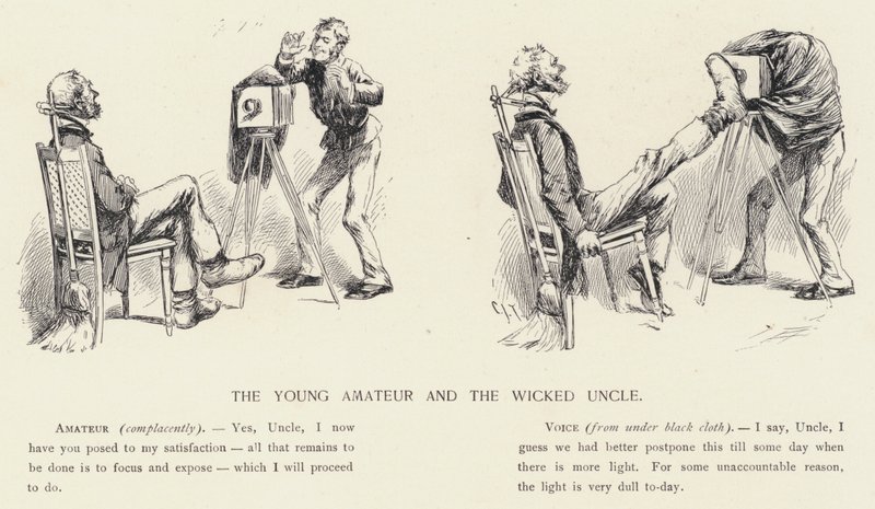 Den unge amatören och den onde farbrorn (litho) av C.J. Taylor