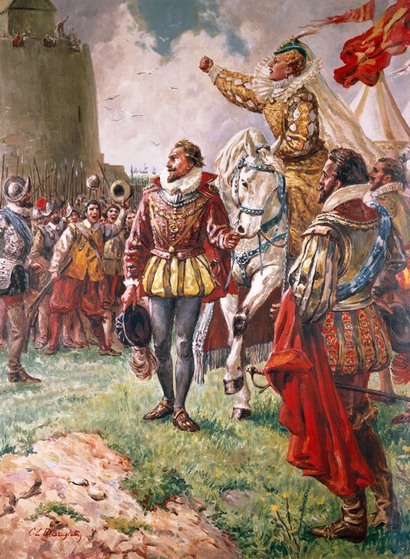 Elizabeth I (1533-1603) The Warrior Queen (gouache på papper) av C.L. Doughty