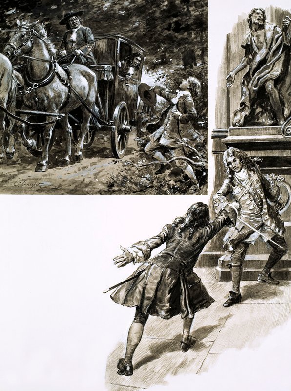 George Frederic Handel (gouache på papper) av C.L. Doughty