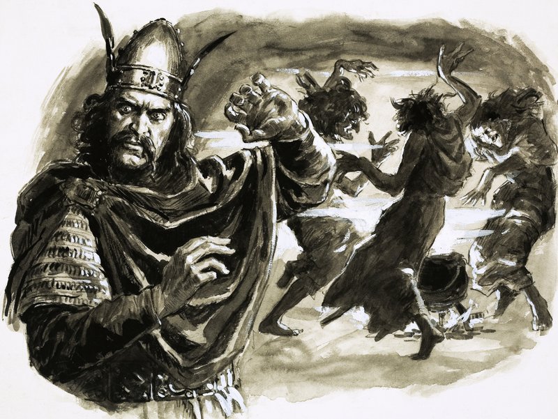 I Shakespeares pjäs möter Macbeth tre häxor av C.L. Doughty
