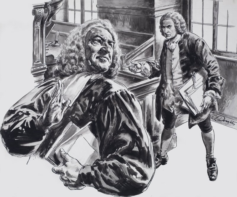Johann Sebastian Bach (gouache på papper) av C.L. Doughty