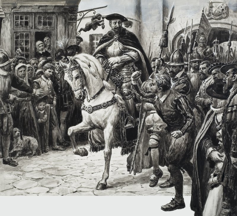 John Dudley, hertig av Northumberland (gouache på papper) av C.L. Doughty