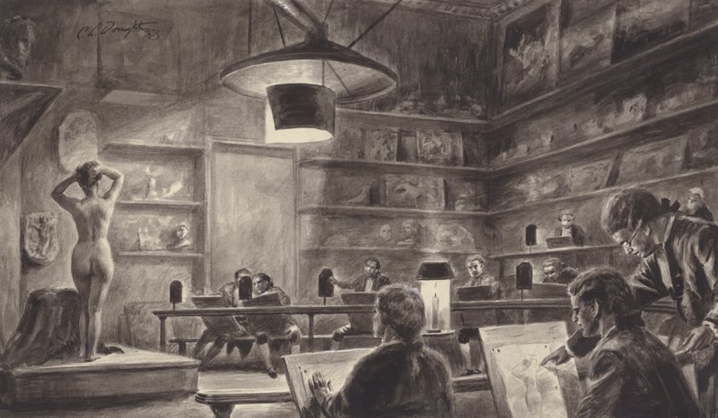 Livsklass på Royal Academy, London av C.L. Doughty