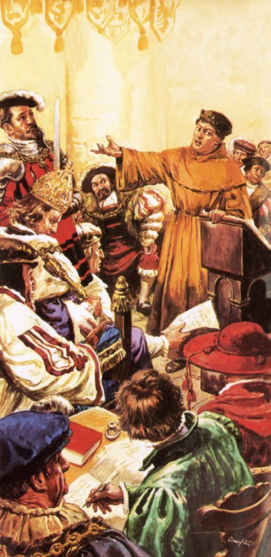 Luther inför den tysk-romerske kejsaren Karl V av C.L. Doughty