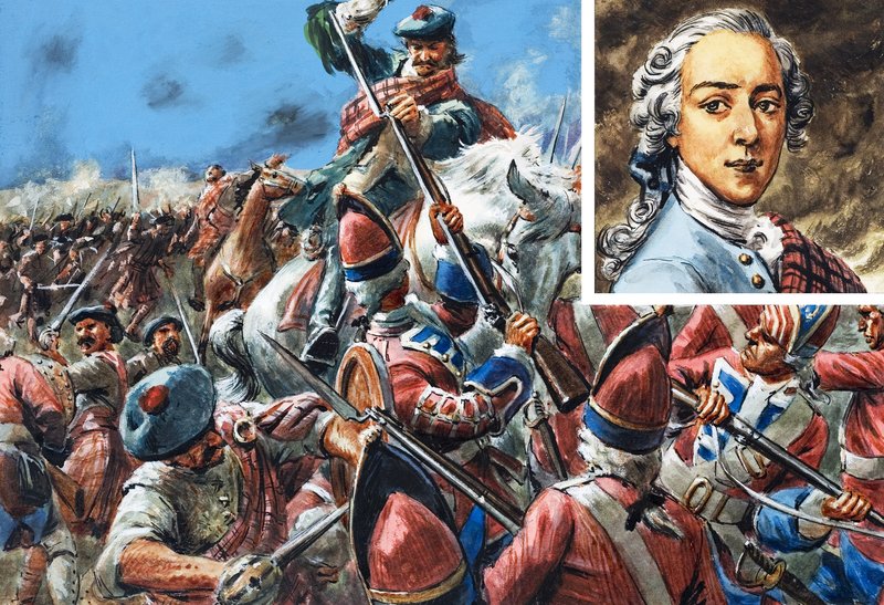 The Battle of Culloden (gouache på papper) av C.L. Doughty