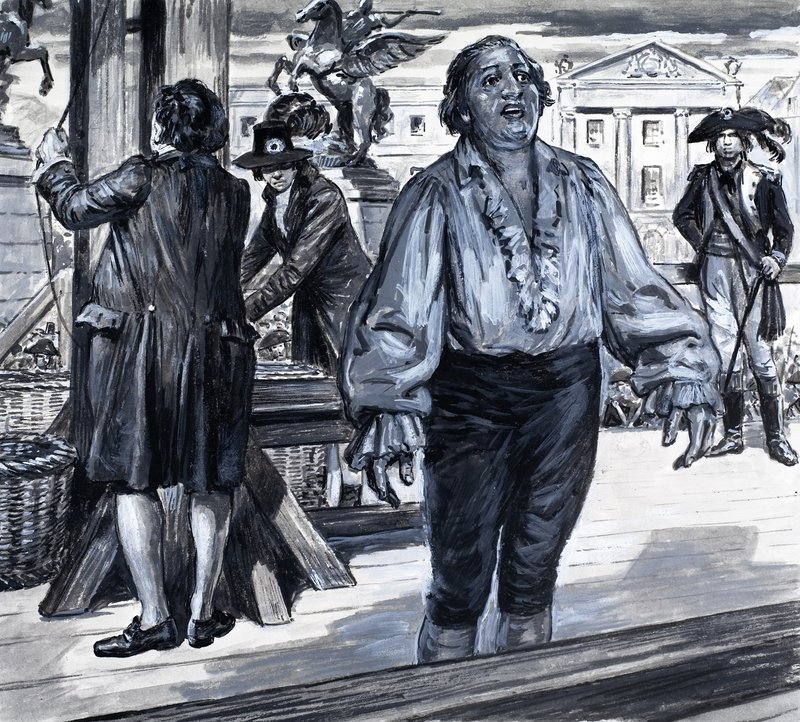 The Day the French Monarchy Died, från "The Story of France" (gouache på papper) av C.L. Doughty
