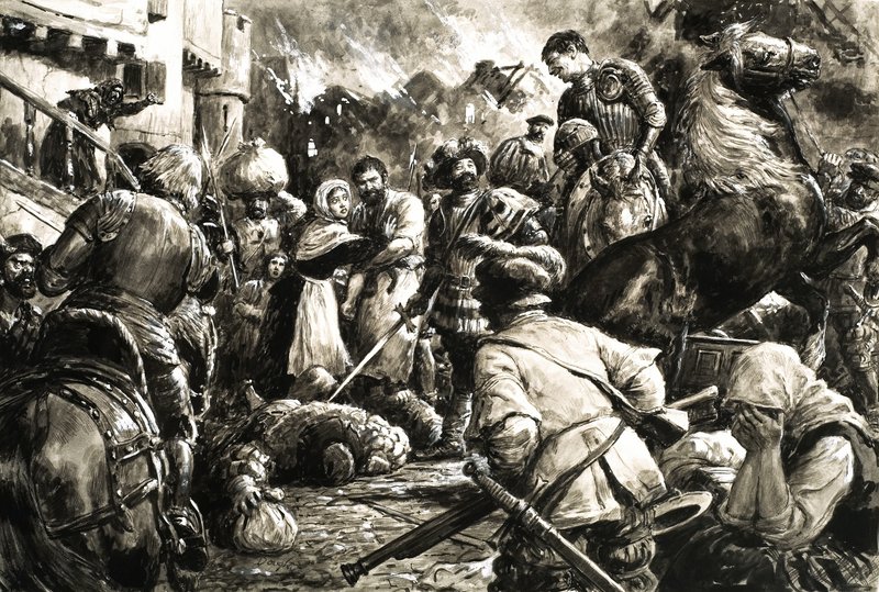 Oidentifierad svärdsman med invaderande armé av C.L. Doughty
