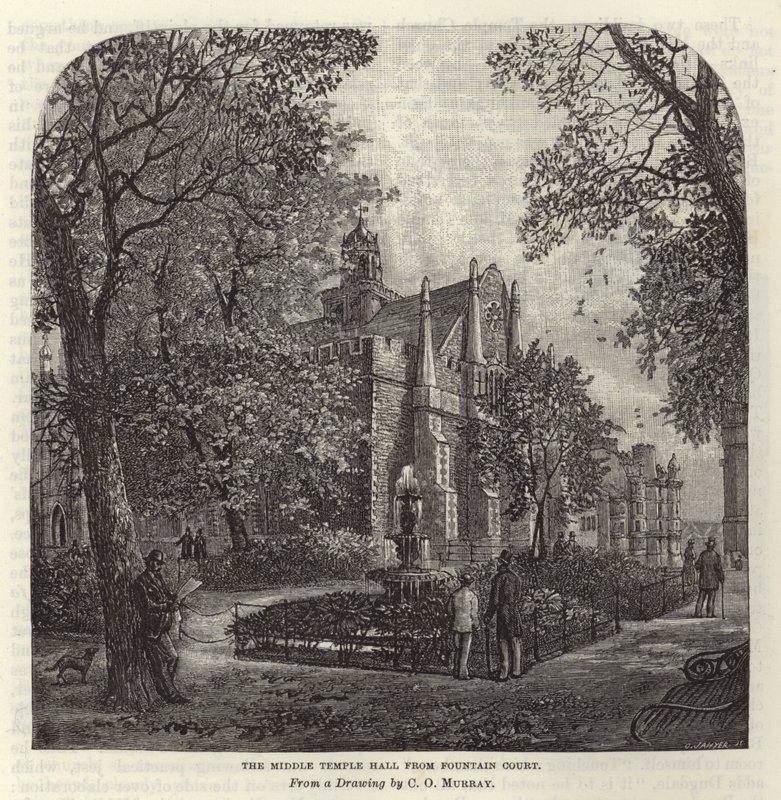 Middle Temple Hall från Fountain Court av C.O. Murray