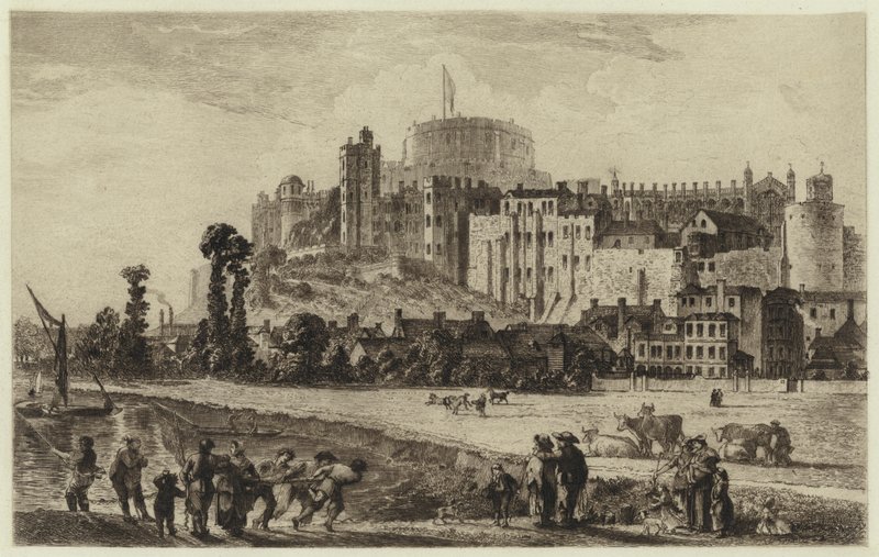 Windsor Castle på 1700-talet (gravyr) av C.O. Murray