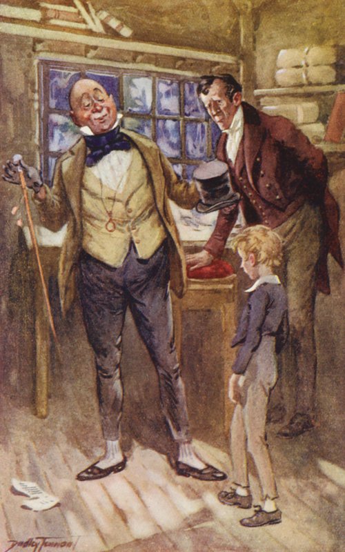 Illustration till David Copperfield av Charles Dickens (färglitografi) av C. Dudley (after) Tennant