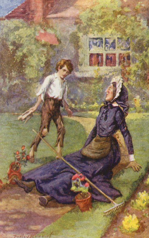Illustration till David Copperfield av Charles Dickens (färglitografi) av C. Dudley (after) Tennant