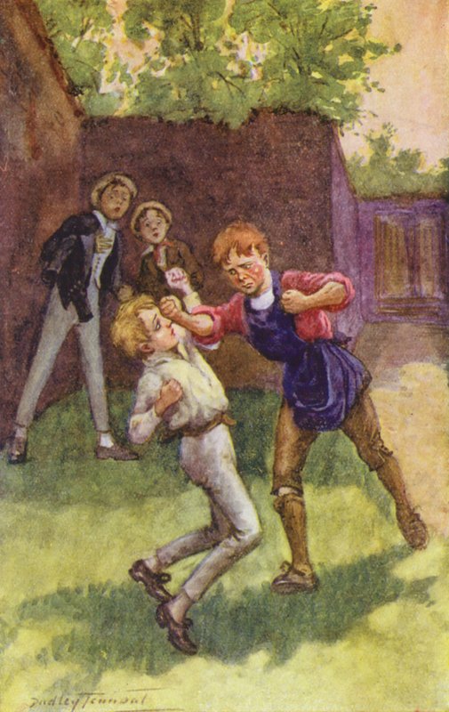 Illustration till David Copperfield av Charles Dickens (färglitografi) av C. Dudley (after) Tennant