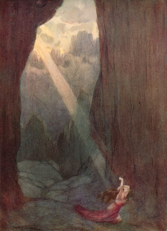 Genom dalen (färg litho) av C. Dudley (after) Tennant