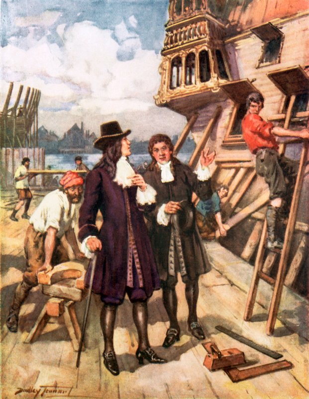 Peter den store: Skaparen av det gamla ryska imperiet (färg litho) av C. Dudley Tennant