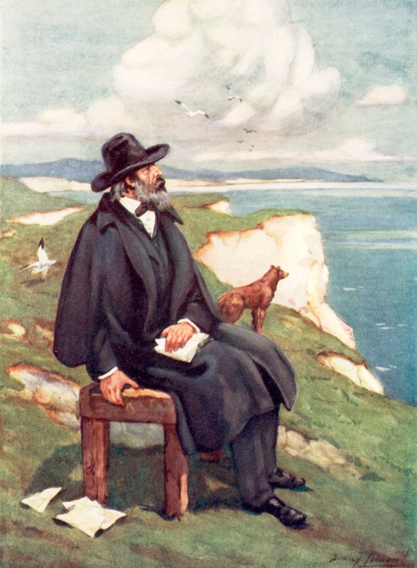 Tennyson: Victorian Englands sötaste sångare (Color Litho) av C. Dudley Tennant