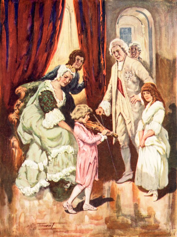 Vinner sin kungliga publiks hjärtan (färg litho) av C. Dudley Tennant