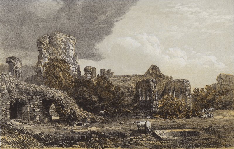 Rothesay Castle, Bute Island (chromolitho) av C. Stanfield
