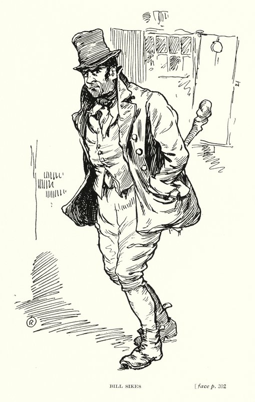 Dickens karaktär: Bill Sikes (litho) av Captain Edward Henry Handley Read
