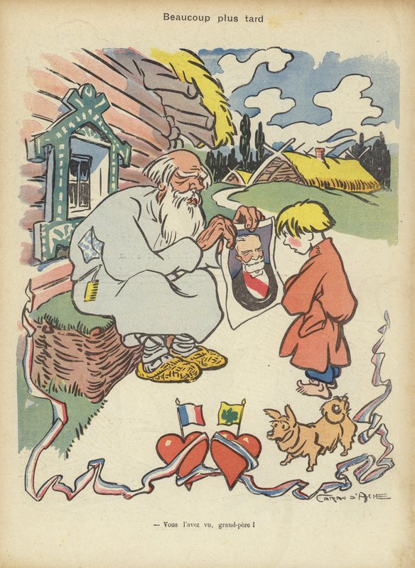 President Loubets besök i Ryssland, illustration för Le Rire av Caran d Ache