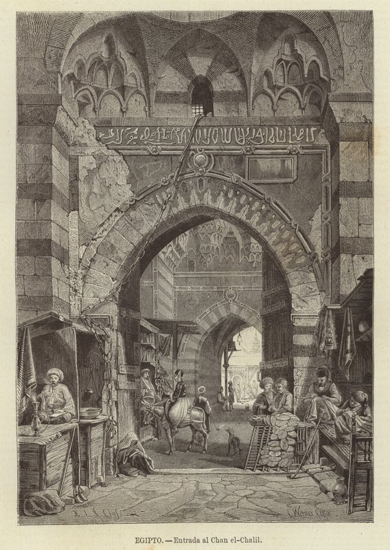 Egypten - Ingång till Khan el-Khalili av Carl Friedrich Heinrich Werner